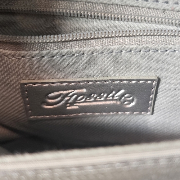 Fossil Gray / Silver Small Bag 10 x 5.5 x 1 - Picture 5 of 10